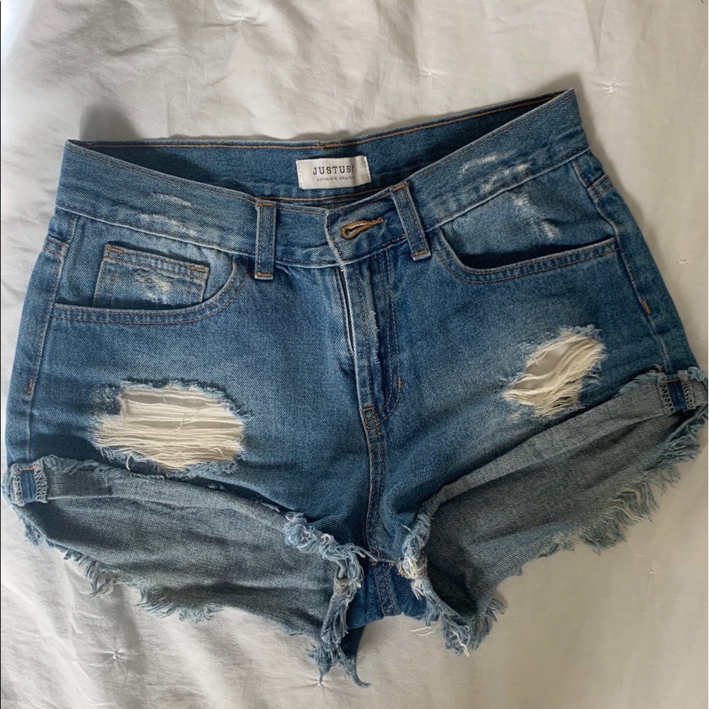 High Waisted Denim Shorts